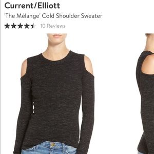 Current/Elliott Melange Cold Shoulder Sweater